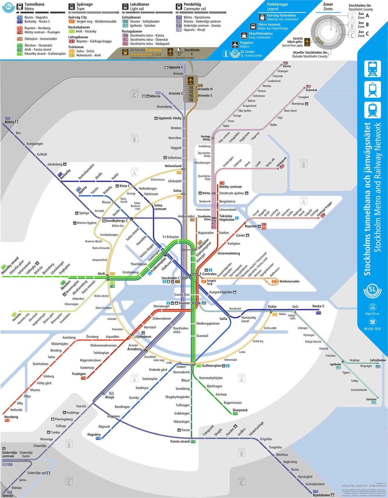 U Bahn Plan Stockholm