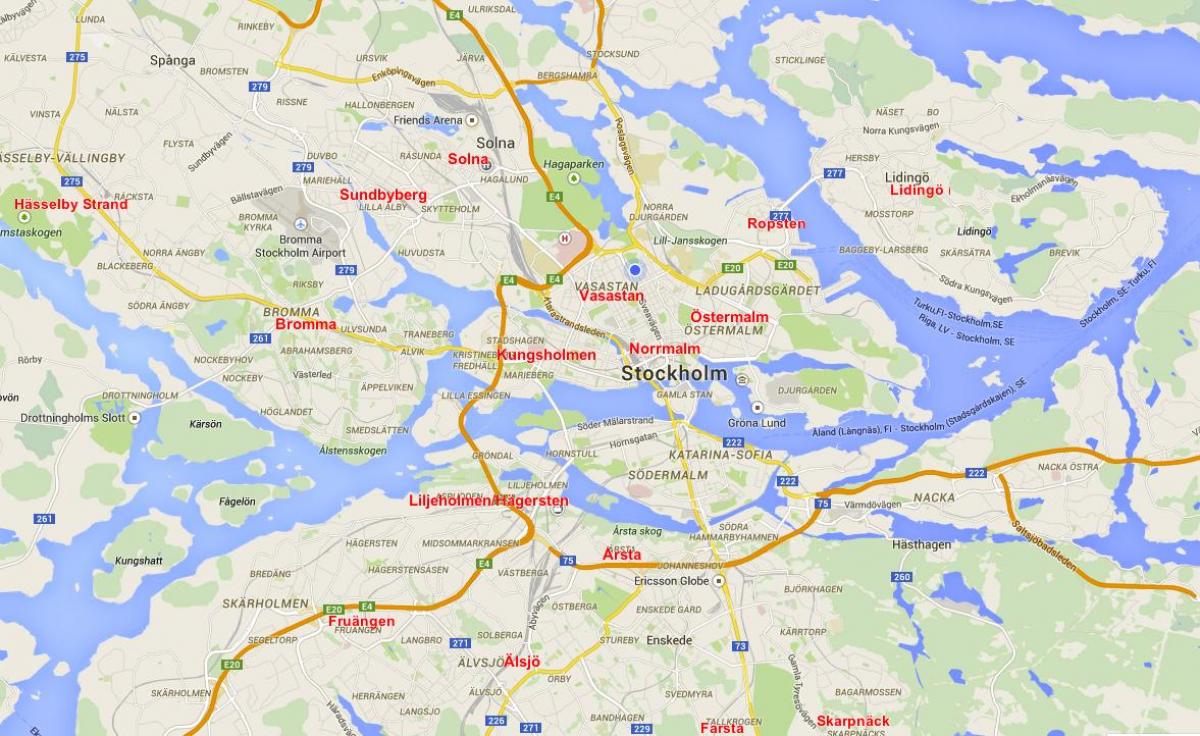 Karte von bromma, Stockholm