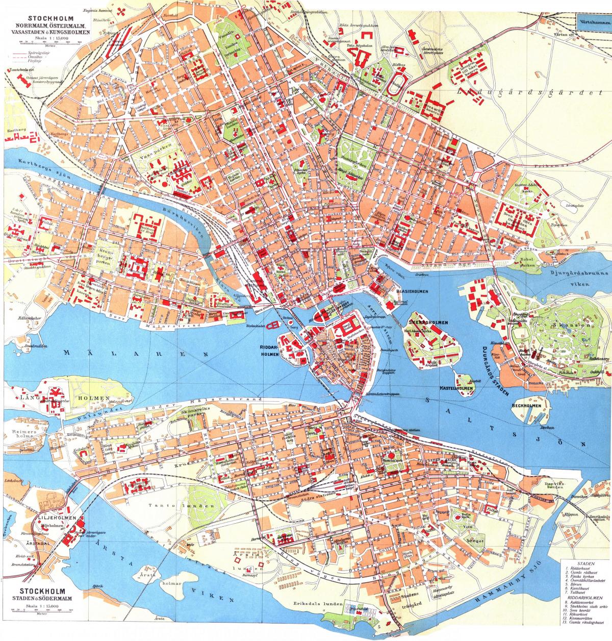 Karte von kungsholmen, Stockholm