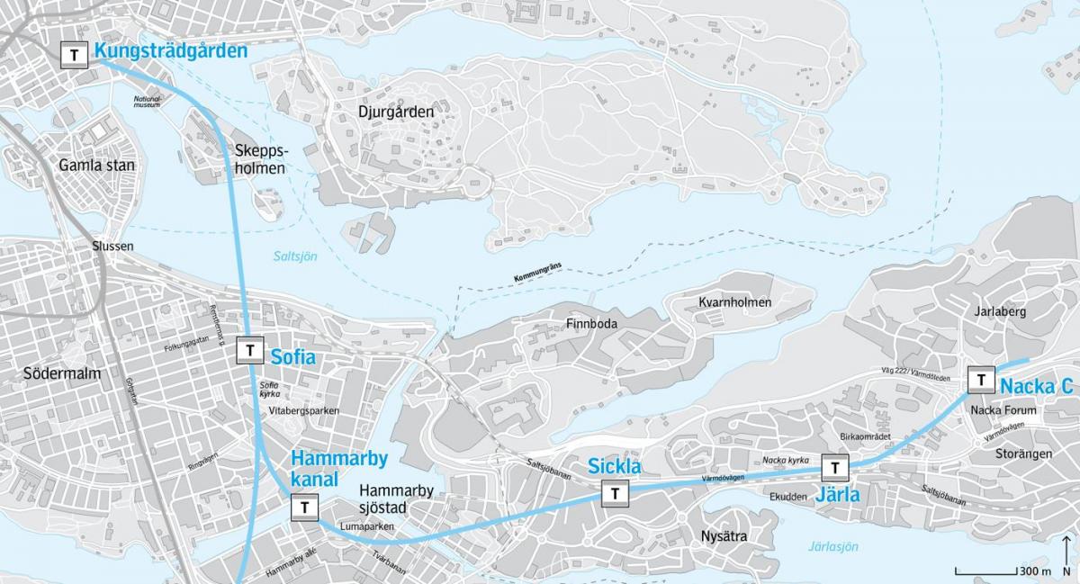 Karte von nacka Stockholm