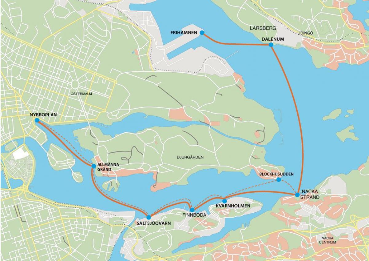Karte von Stockholm frihamnen