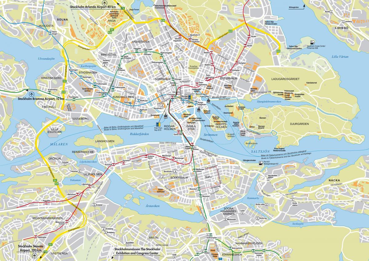 Karte von Stockholm street