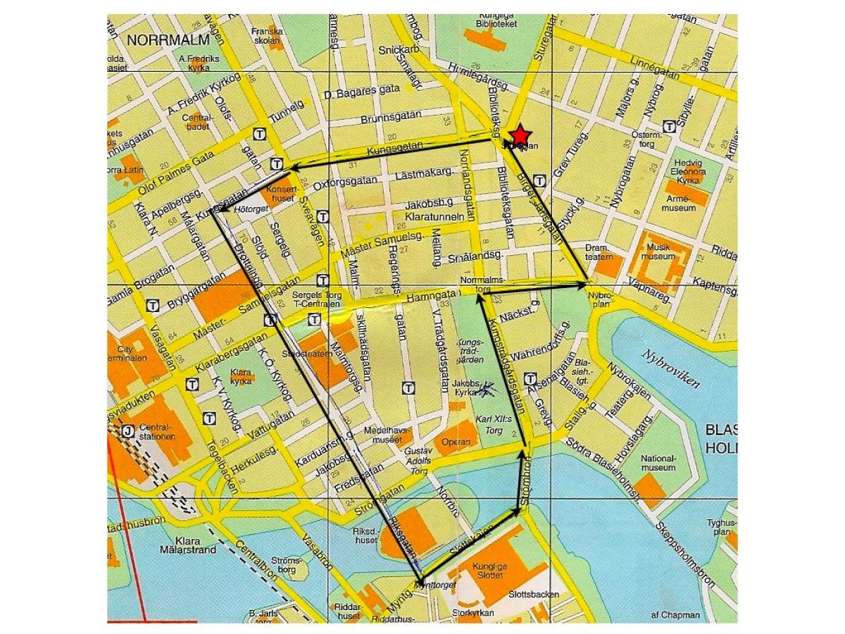 walking-tour Stockholm Karte