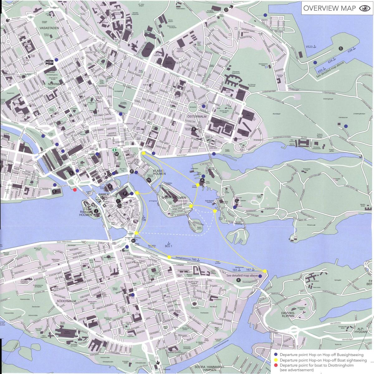 Karte von Stockholm-Zentrum