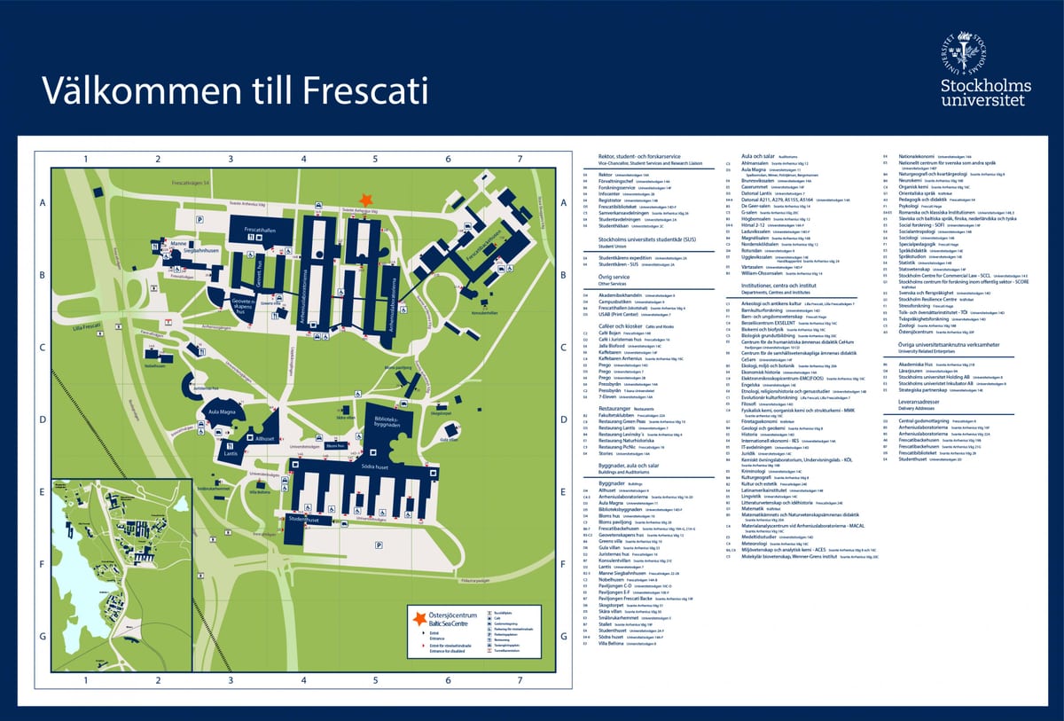 Karte von Stockholm-Universität