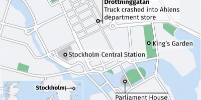 Karte drottninggatan in Stockholm