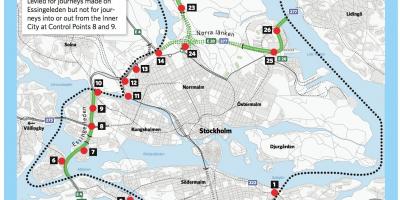 Karte von Stockholm City-Maut