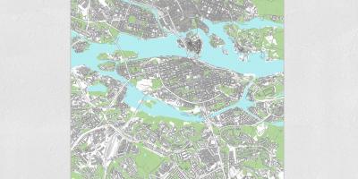 Karte von Stockholm-Karte drucken