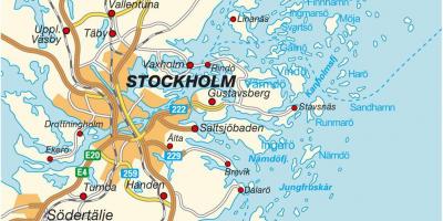 Stockholm auf der Karte