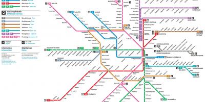 Stockholm rail network map