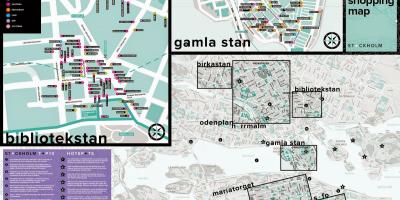 Karte von Stockholm-shopping