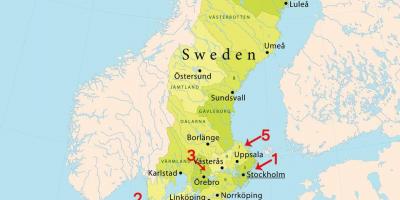 Karte von Stockholm Strände