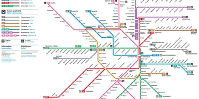 U-Bahn-Karte in Stockholm